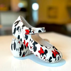Mini Melissa Minnie Mouse Mickey Mouse 90th Anniversary Ballet Flats